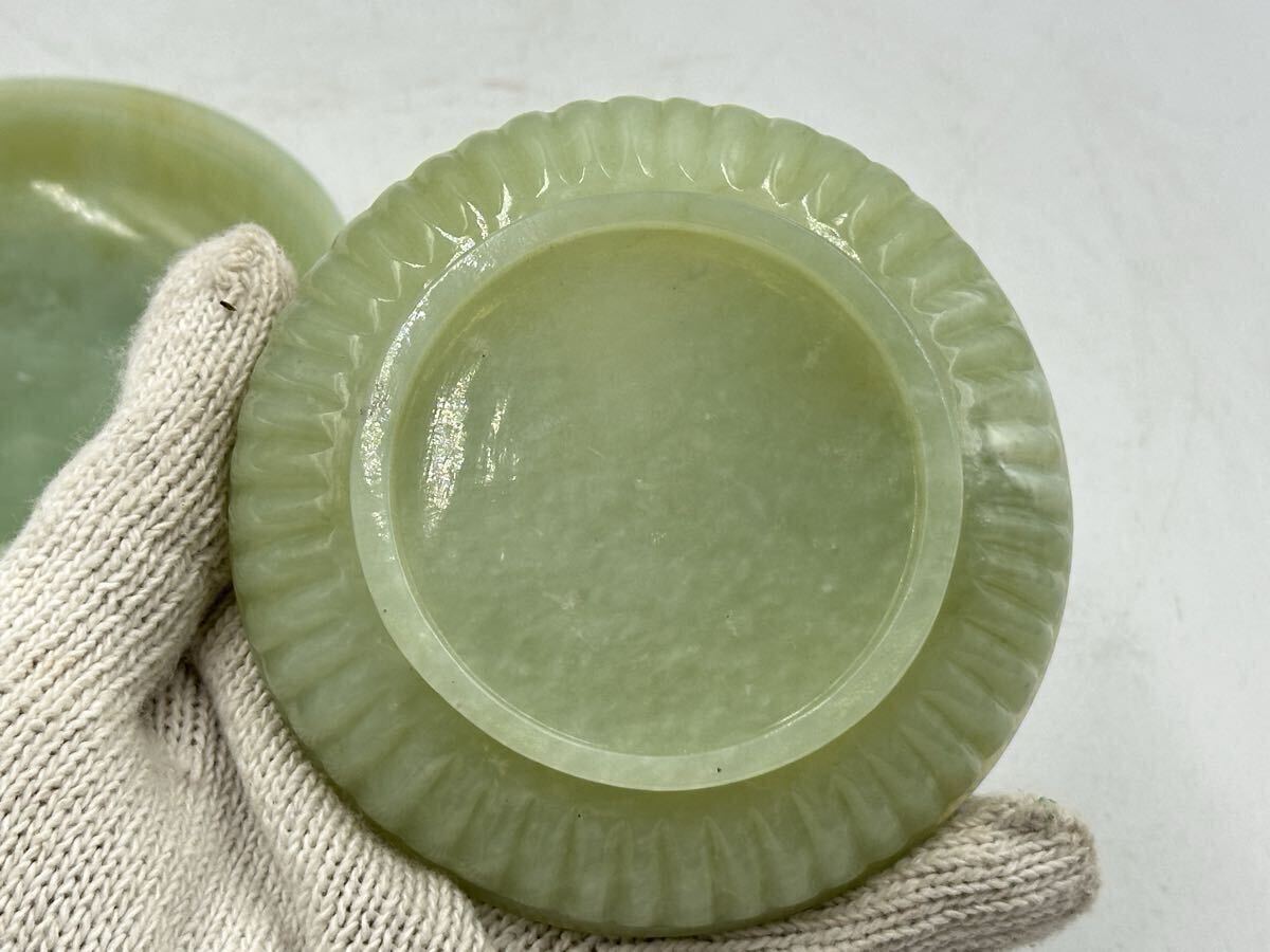 砡香合 龍彫刻 箱付 天然石 中国美術 時代物 香道具 書道 蓋物 砡雕刻 玉製物 唐物 砡石_画像8