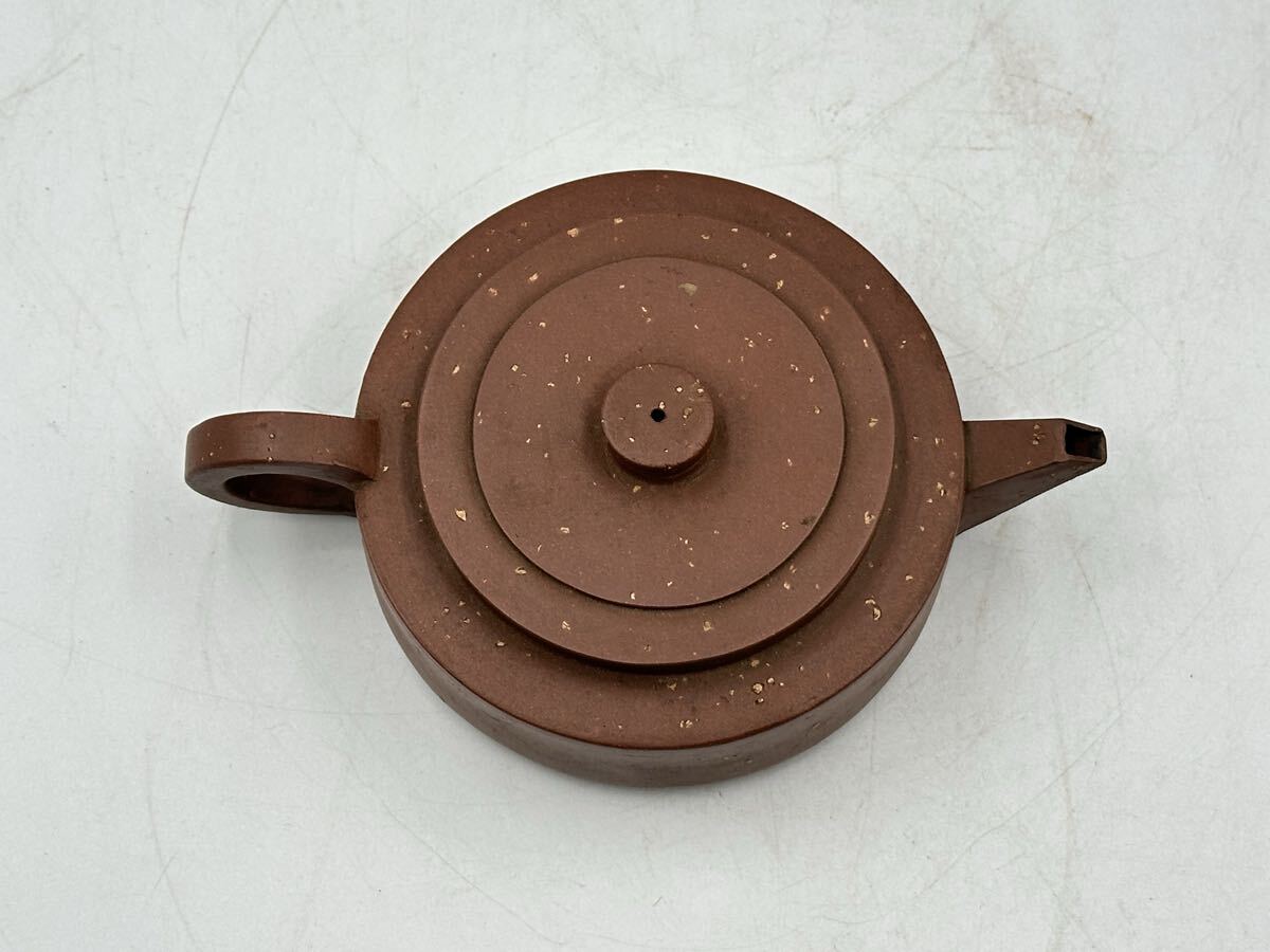 紫砂茶壷 朱泥急須 單孔茶壷 煎茶道具 茶器 中国美術 中国古玩 在銘 唐物 清時代 中國古美術_画像1