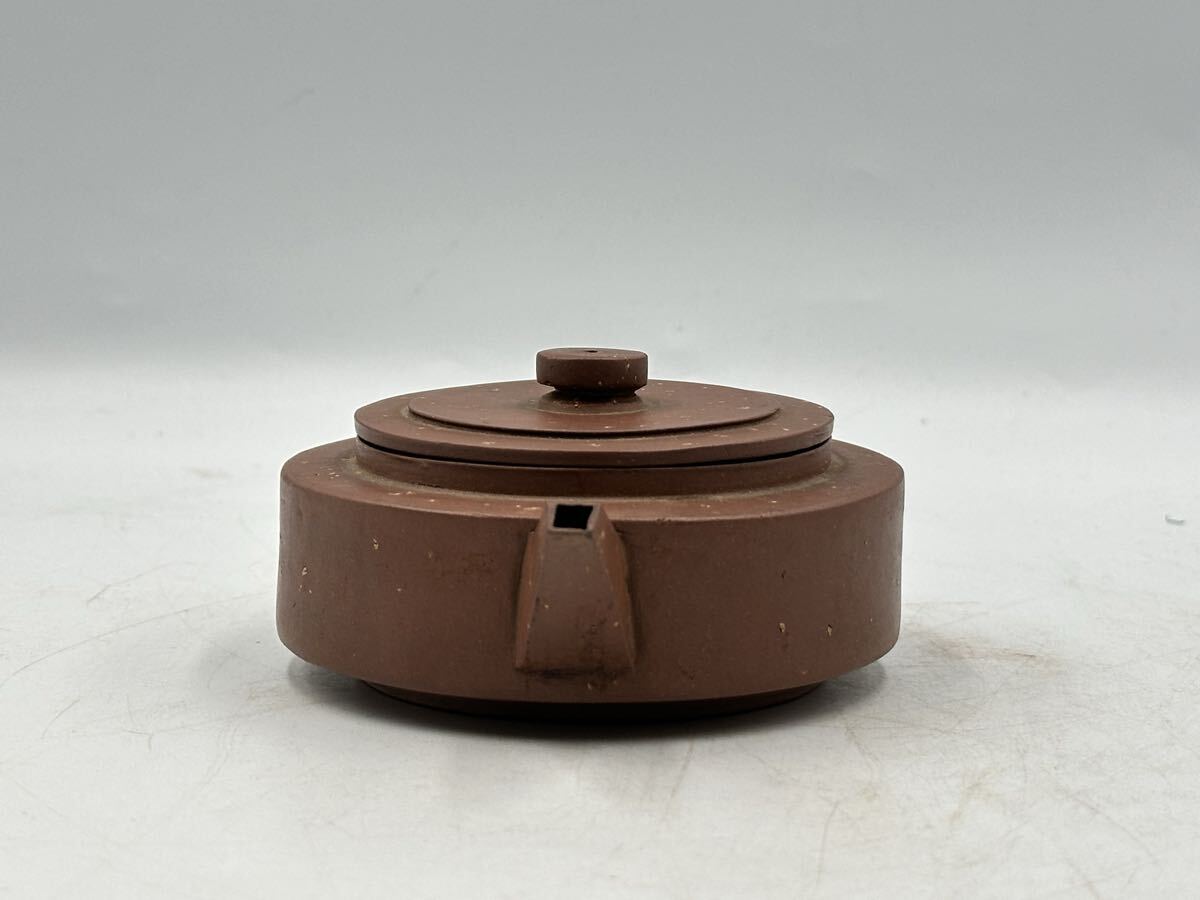 紫砂茶壷 朱泥急須 單孔茶壷 煎茶道具 茶器 中国美術 中国古玩 在銘 唐物 清時代 中國古美術_画像3