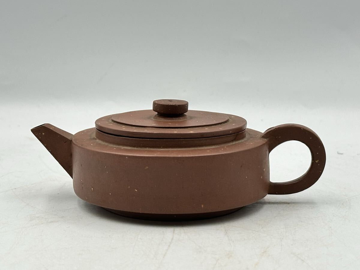 紫砂茶壷 朱泥急須 單孔茶壷 煎茶道具 茶器 中国美術 中国古玩 在銘 唐物 清時代 中國古美術_画像4