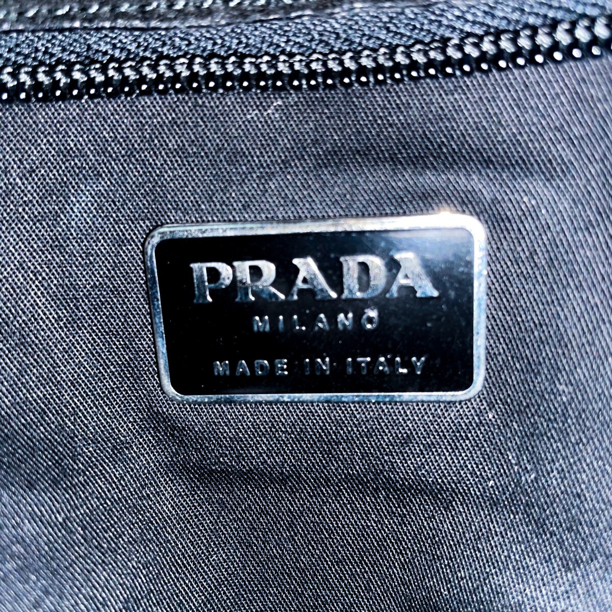 1 иен # не использовался класс # иллюзия. замечательная вещь # бесформенный нет # супер редкий дизайн #PRADA Prada большая сумка бизнес A4 мужской женский кожа черный чёрный 