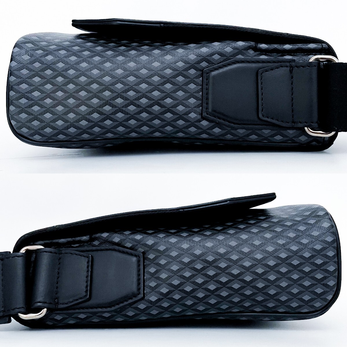 1円■新品同様■現行品■超希少デザイン■型崩れ無し■dunhill ダンヒル メッセンジャーバッグ ショルダー ビジネス メンズ レザー PVC_画像5