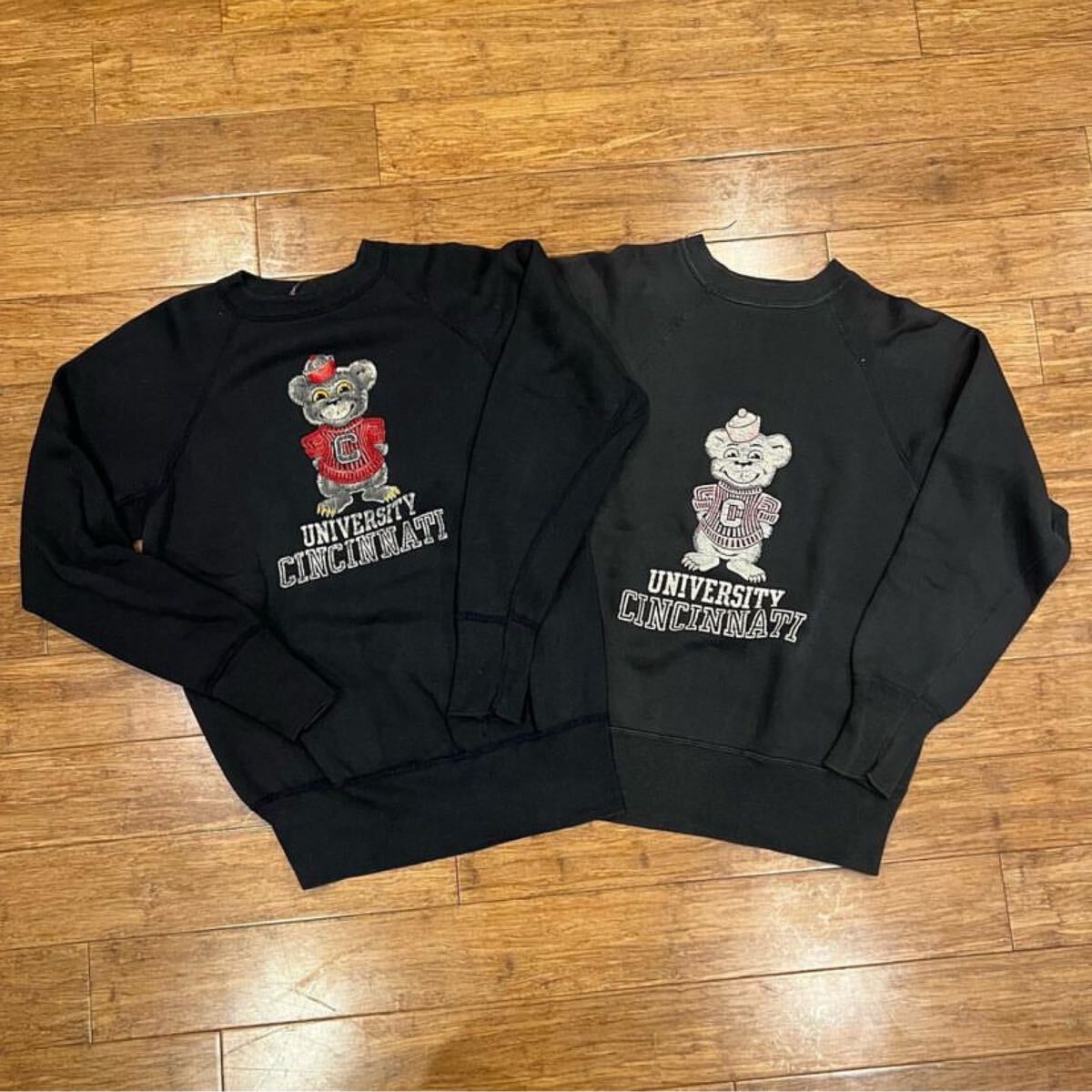 超希少&BIGサイズ!VTG 1960’s IDAHO COLOR FLOCK PRINT L/BLACK BODY SWEATSHIRT MINT USAビンテージカラーフロッキーブラックスウェット_画像9