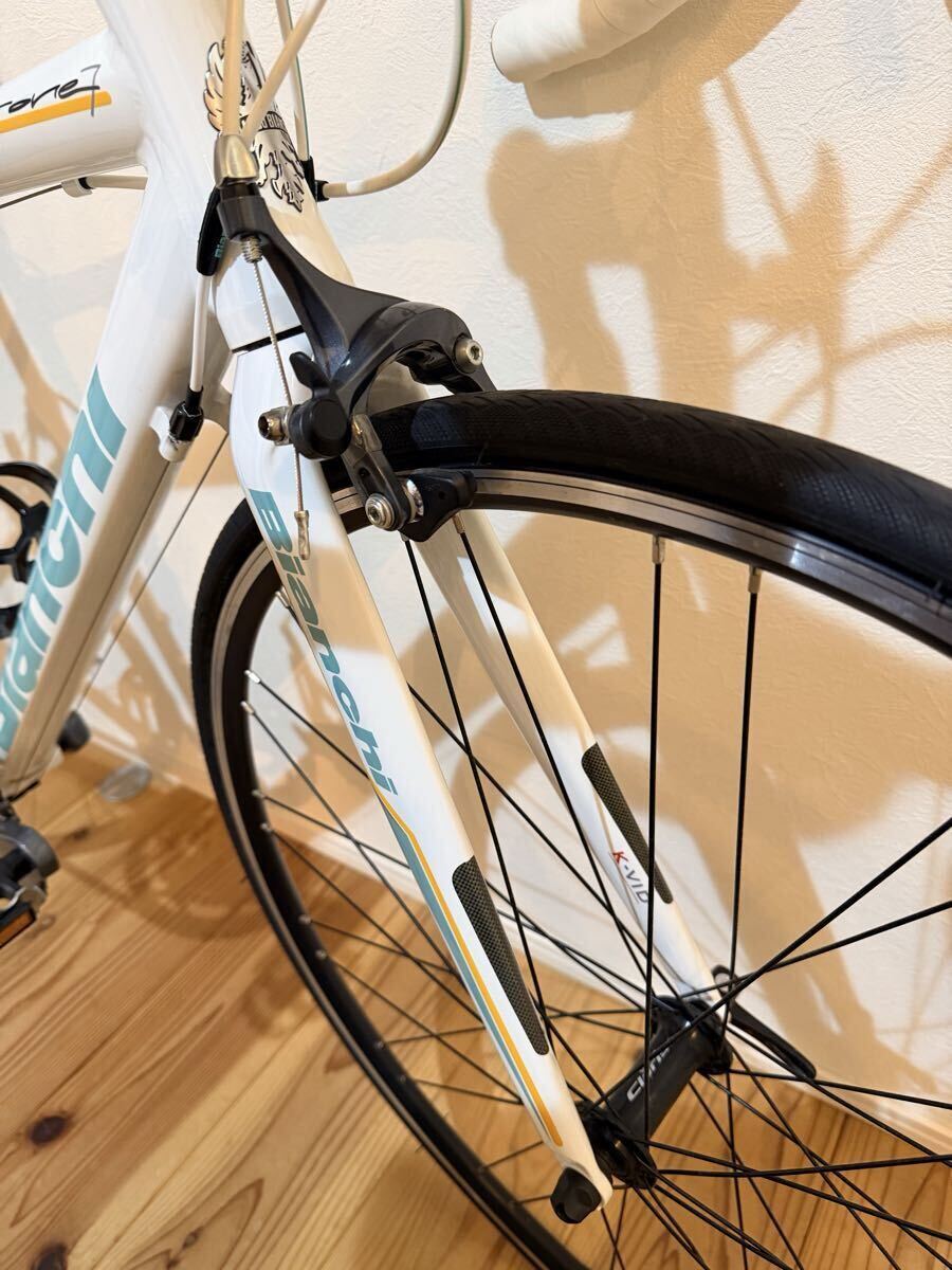 中古 美品 Bianchi ビアンキ VIA NIRONE 7 ビア ニローネ 7 46 SHIMANO シマノ Claris ロードバイク 空気入れ_画像6