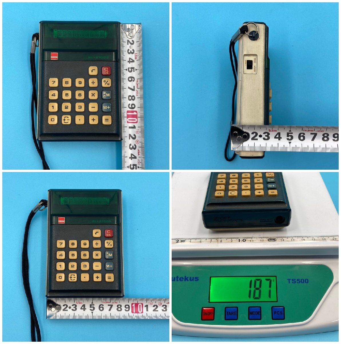 [20682Q084]SHARP EL-8100S L si- Mate ELSIMATE калькулятор счет машина флуоресценция отображать рабочее состояние подтверждено 8 колонка retro сделано в Японии коллекция выгорел иметь 