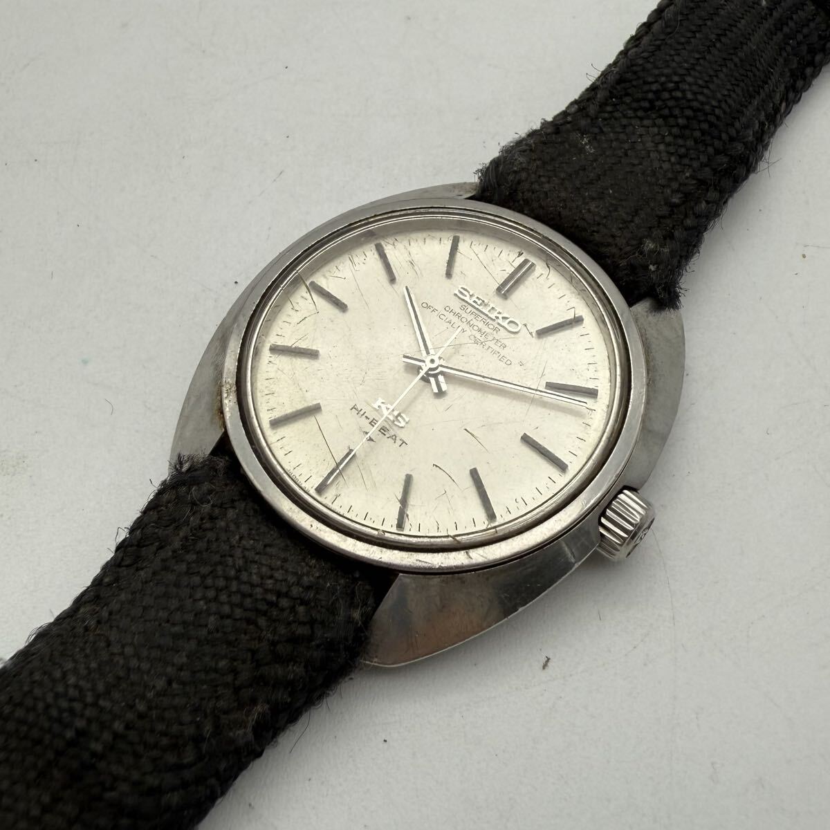 SEIKO KS キングセイコー SUPER CHRONOMETER 45-8010 HI-BEAT ハイビート 手巻き 腕時計 不動 ジャンク_画像1