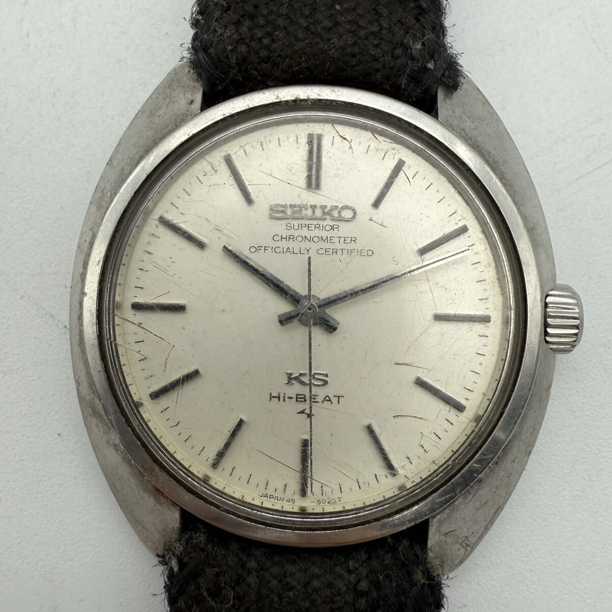 SEIKO KS キングセイコー SUPER CHRONOMETER 45-8010 HI-BEAT ハイビート 手巻き 腕時計 不動 ジャンク_画像2