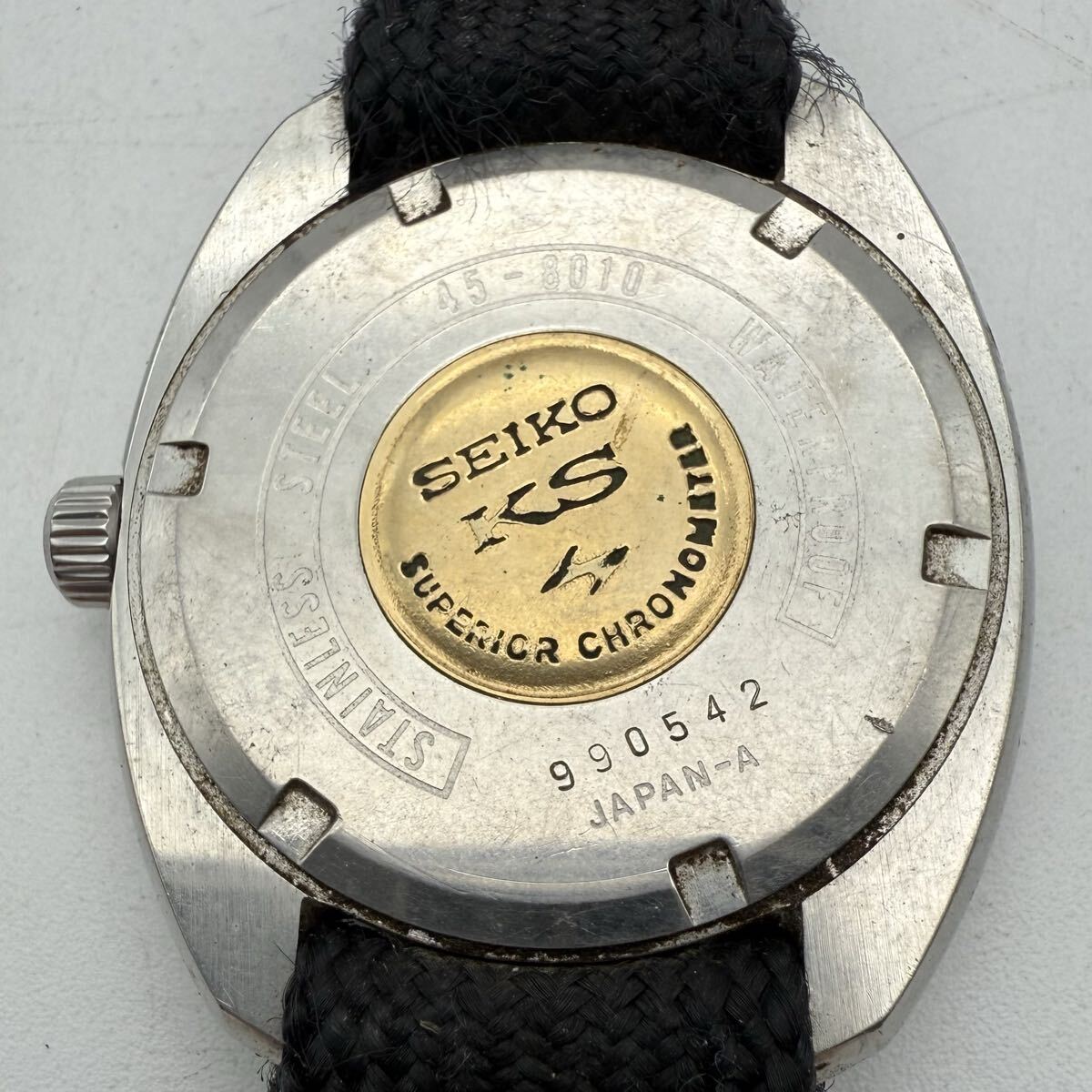 SEIKO KS キングセイコー SUPER CHRONOMETER 45-8010 HI-BEAT ハイビート 手巻き 腕時計 不動 ジャンク_画像5
