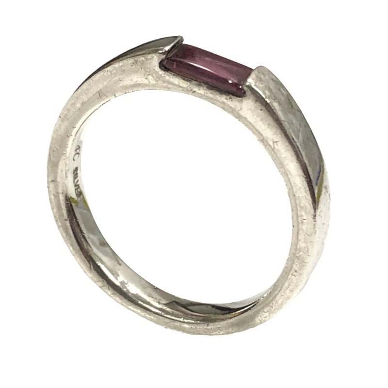 4℃ ヨンドシー 指輪 シルバー × パープル ストーン レディース アクセサリー リング 約12.5号 3.4g 【中古】 22510K408_画像1