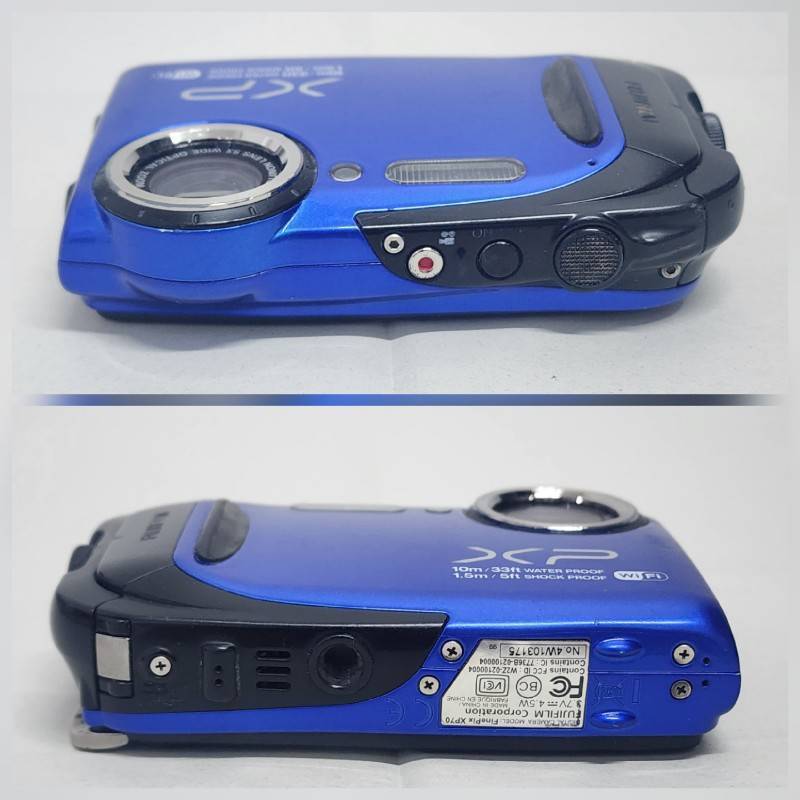 富士フイルム FUJIFILM コンパクトデジタルカメラ FINEPIX XP70 ブルー 動作確認済み 【中古品】 22510K284_画像4