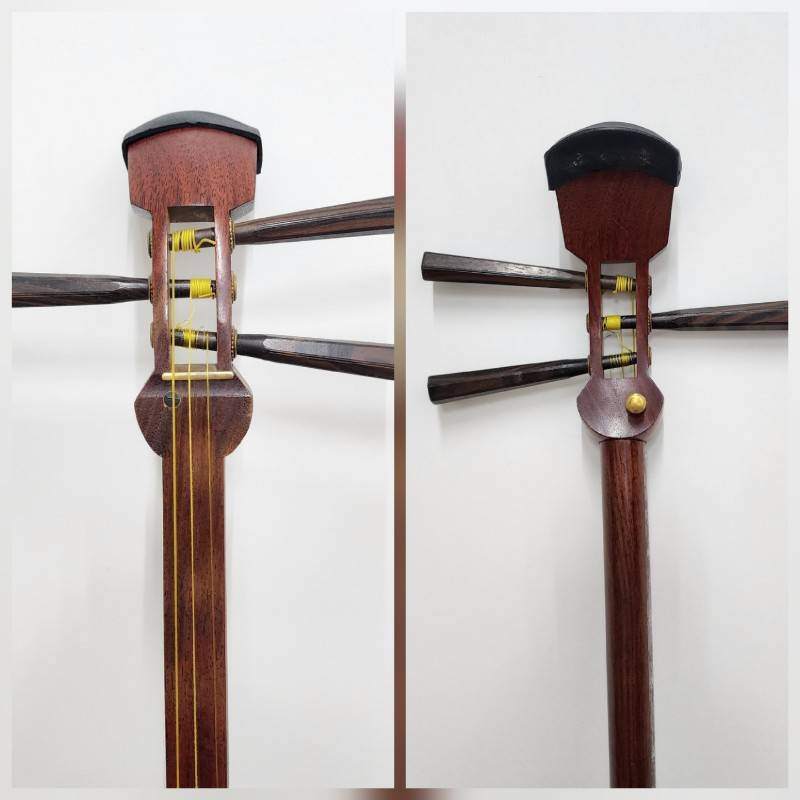 三味線 細棹 花梨 正寸 楽器 民謡三味線 和楽器 袋付き 【中古】 22511K88_画像7