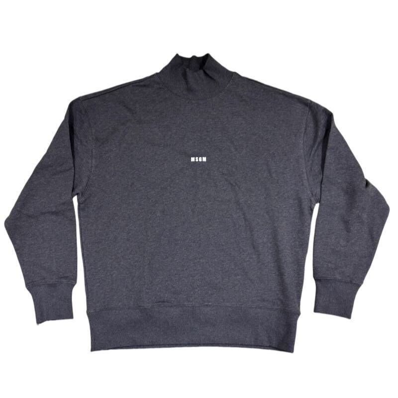 MSGM エムエスジーエム スウェット タートルネックトレーナー 3340MM508 グレー Lサイズ 長袖 【中古】 52510K185_画像1