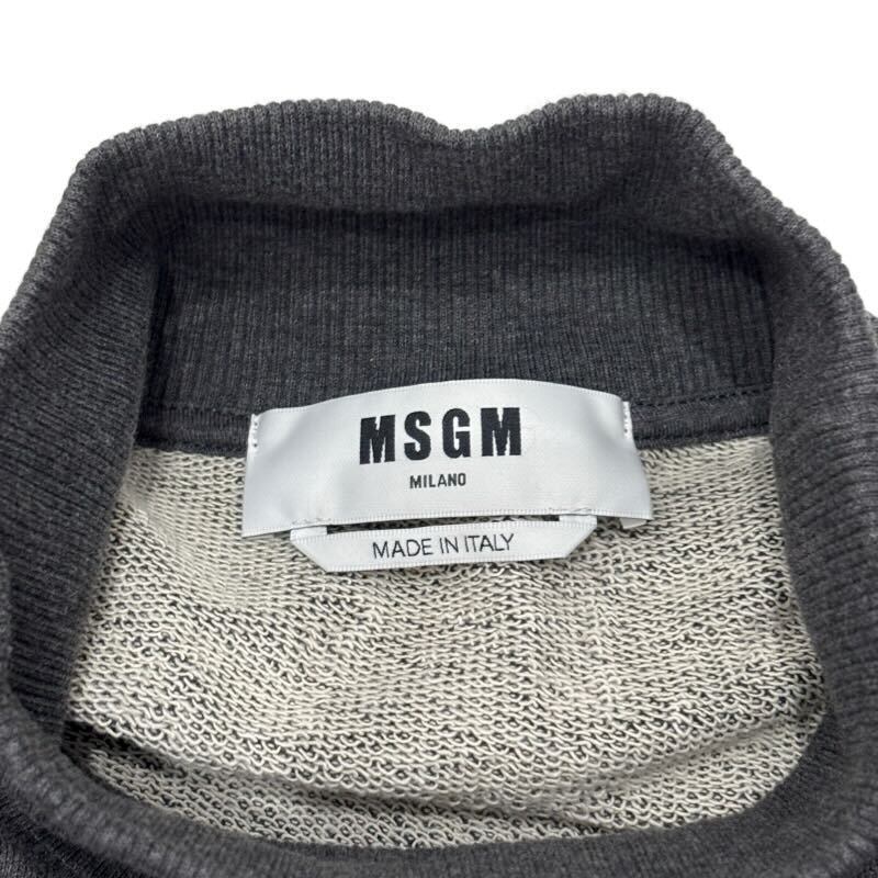MSGM エムエスジーエム スウェット タートルネックトレーナー 3340MM508 グレー Lサイズ 長袖 【中古】 52510K185_画像8