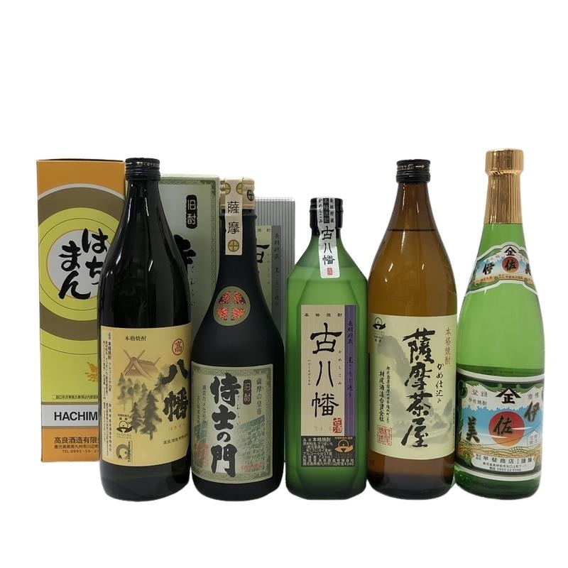  potato shochu 5 шт. комплект Hachiman 900ml + Samurai no Mon 720ml + старый Hachiman 720ml + Satsuma Chaya 900ml + Isami 720ml [ не . штекер товар ] 22511K2385