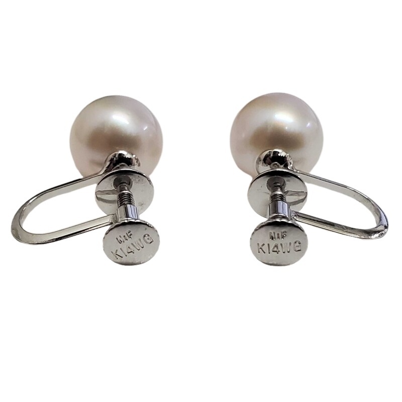 パール ネックレス イヤリング 2点セット 直径7.5~8.0mm シルバークラスプ K14WG 鑑別書 【中古】 32511R26_画像6