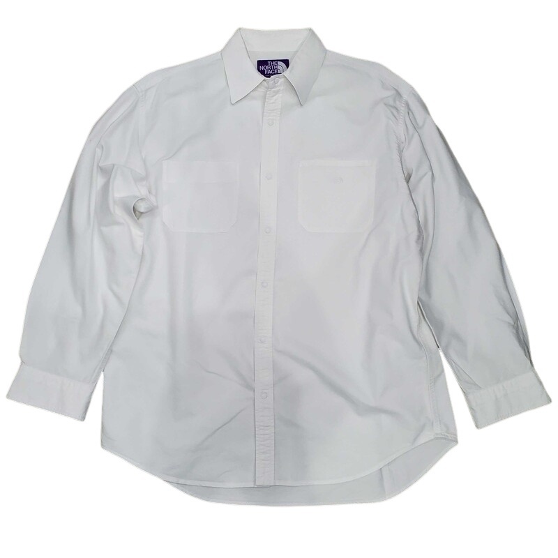 THE NORTH FACE PURPLE LABEL ザ ノースフェイス パープルレーベル オックスワークシャツ ホワイト Mサイズ メンズ 【中古】 32511K208_画像1