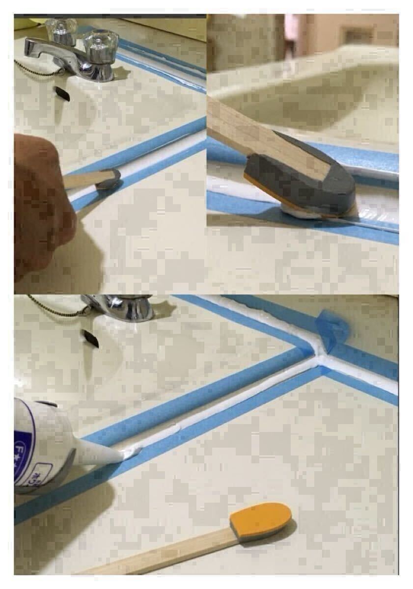 【送料無料】シリコン＋オレンジラバー コーキング仕上げヘラ丸S_画像2