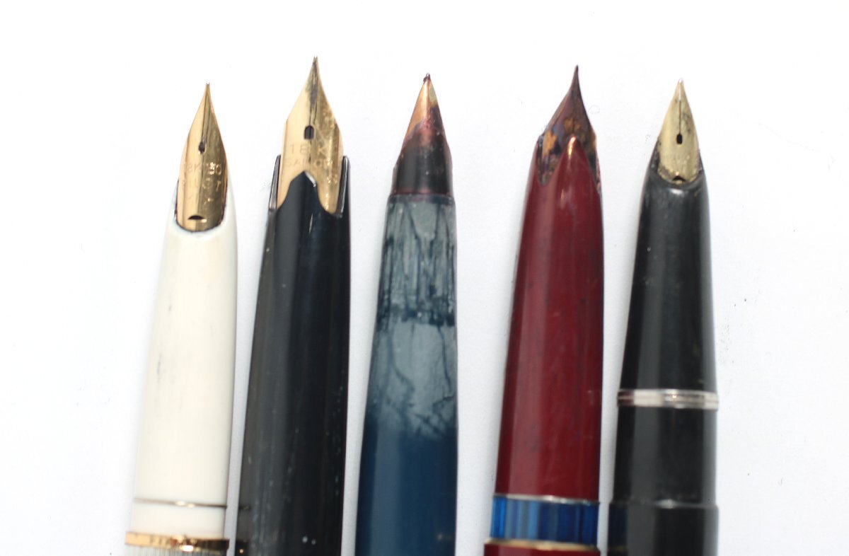 【20点】PILOT PARKER MONTBLANC モンブラン 等 万年筆 ペン先 14K 18K 刻印 文具 筆記用具 まとめ 2898-AT_画像4