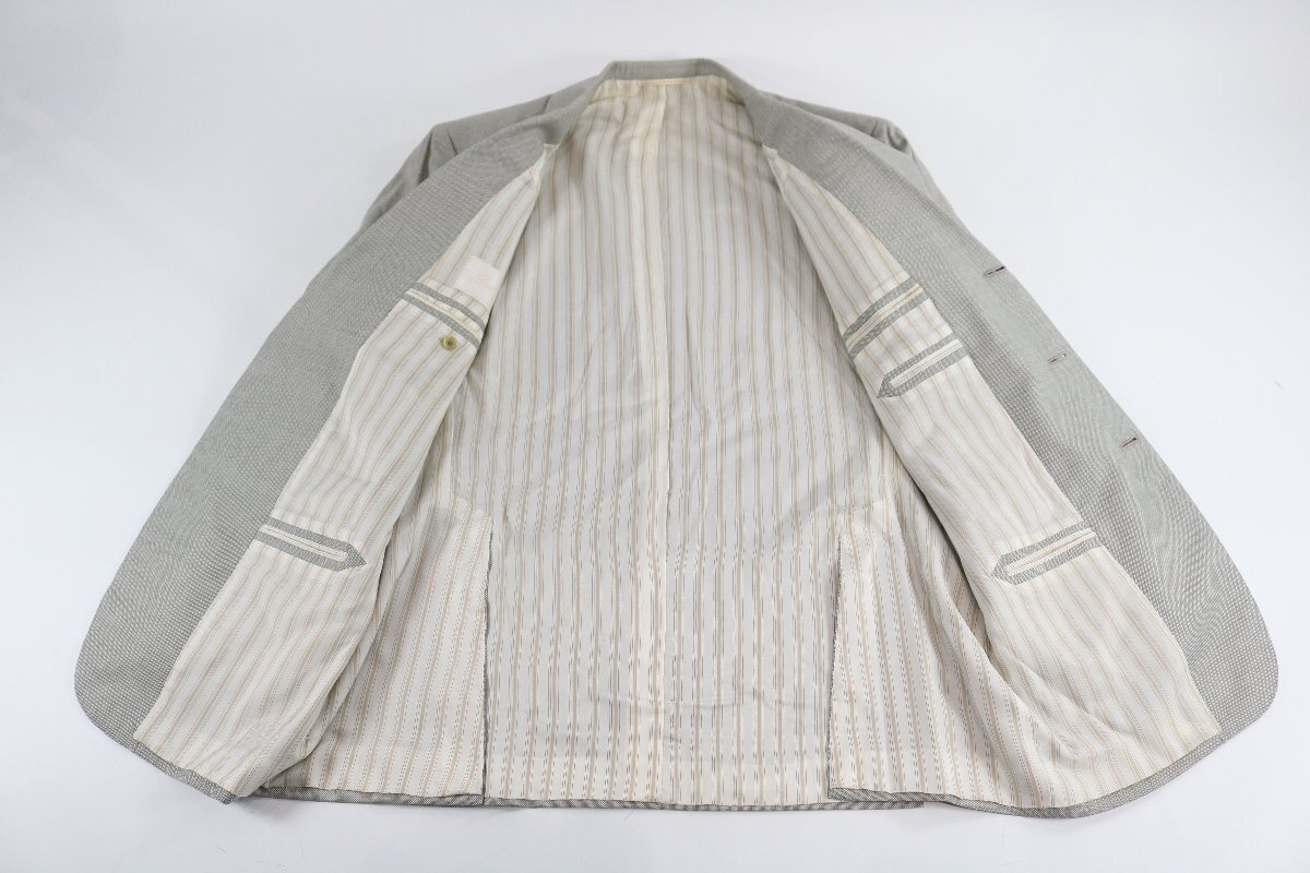 [6 пункт ]Brioni Brioni жакет слаксы костюм выставить размер 52 и т.п. оттенок бежевого серый серия . мужской суммировать 2738-YA