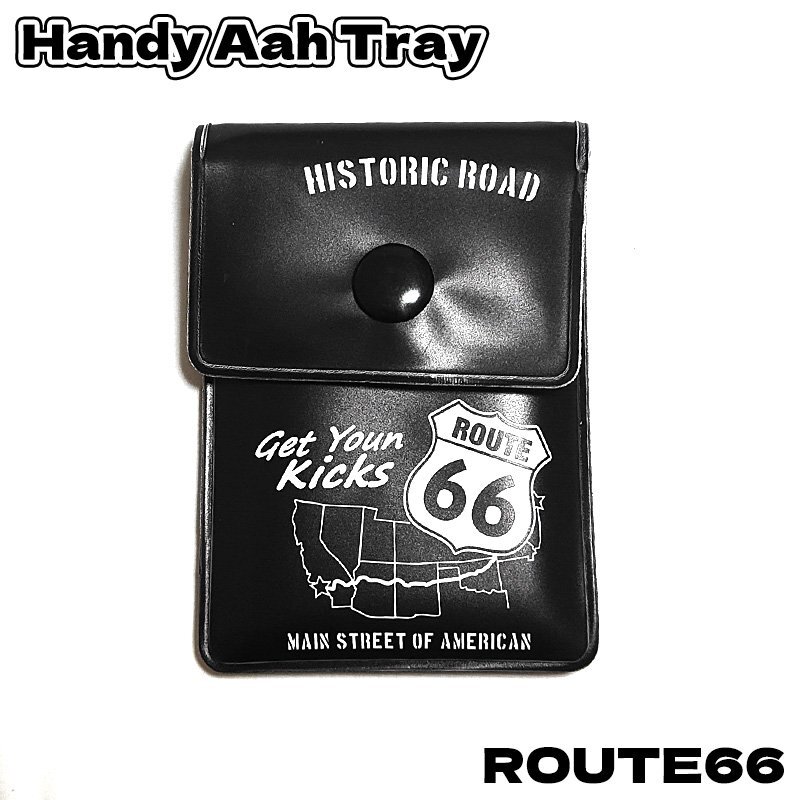 携帯灰皿 ハンディアッシュトレイ 便利 コンパクト 軽い ルート66 かっこいい 屋外 タバコ アメリカン ROUTE66 喫煙具 雑貨 メンズ_画像1