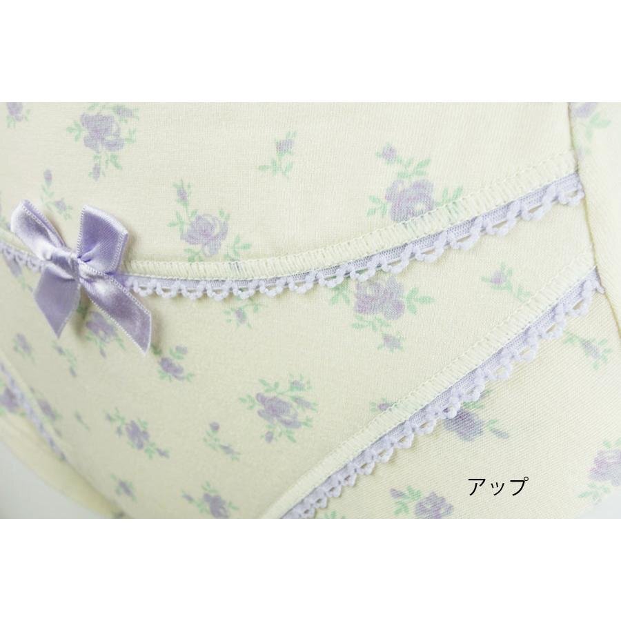 (ポスト投函 送料無料) セシール LLサイズ 花柄綿混ショーツ1枚 下着 パンツ パンティー レディース インナー　EE280クリームLL_画像2