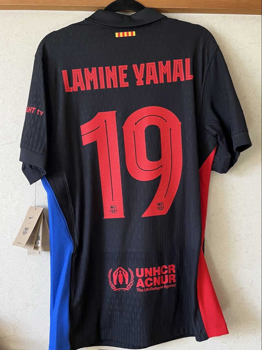 S fc バルセロナ 24 25 away オーセンティック　ラミン・ヤマル 19 ユニホーム NIKE ナイキucl サッカー　アウェイBarcelona ユニホーム_画像1
