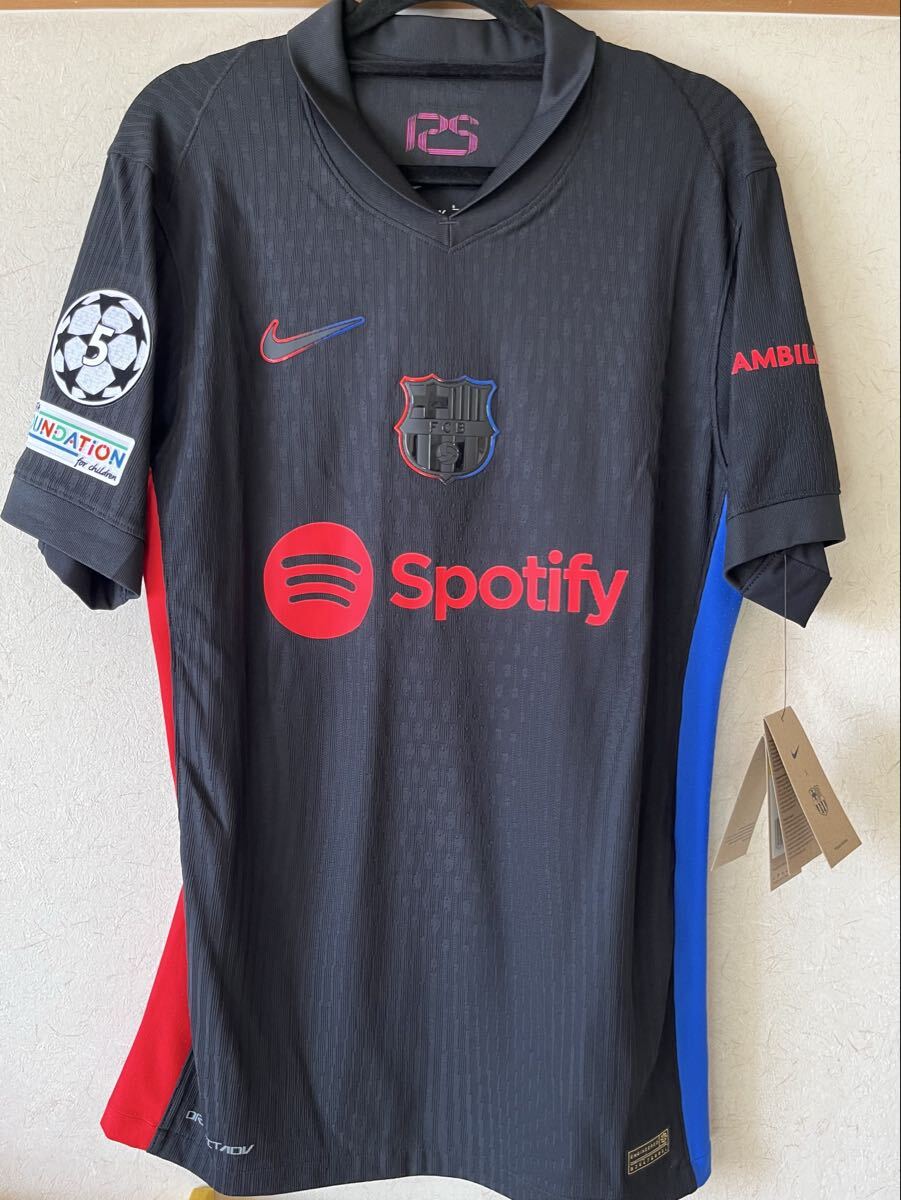 S fc バルセロナ 24 25 away オーセンティック　ラミン・ヤマル 19 ユニホーム NIKE ナイキucl サッカー　アウェイBarcelona ユニホーム_画像2