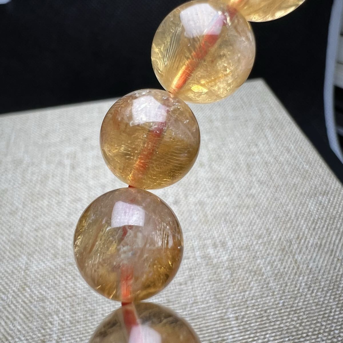 【711094】キラキラ シトリンクォーツ 10mm ブレスレット 天然石 11月誕生石_画像3