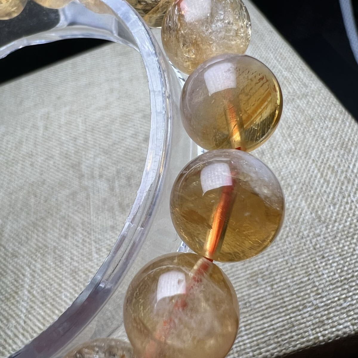 【711094】キラキラ シトリンクォーツ 10mm ブレスレット 天然石 11月誕生石_画像4