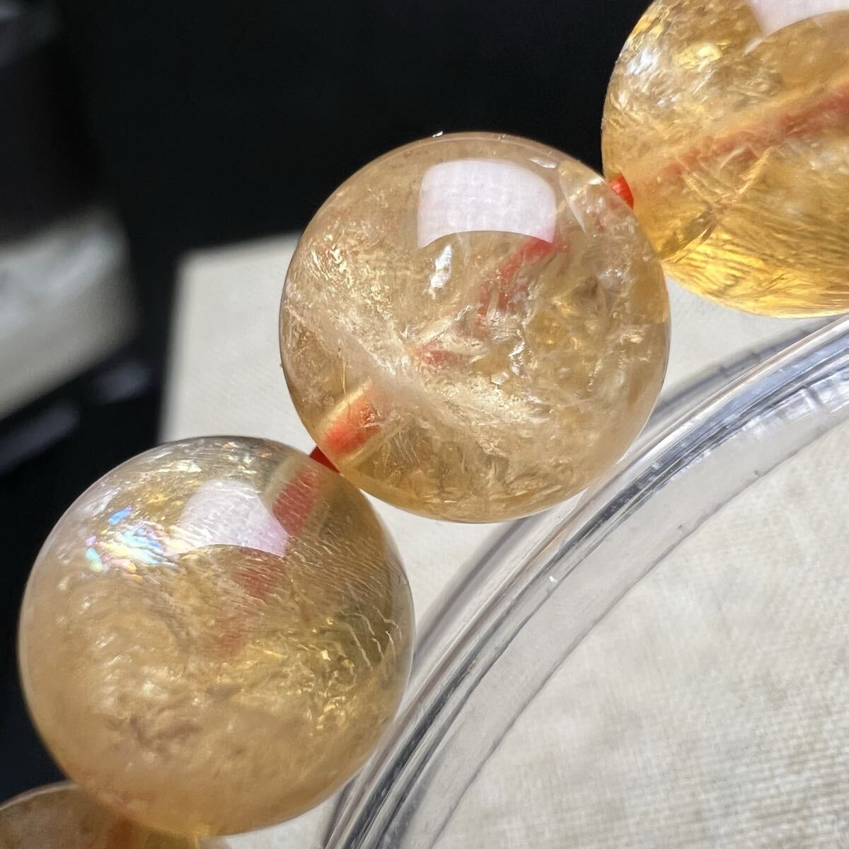 【711094】キラキラ シトリンクォーツ 10mm ブレスレット 天然石 11月誕生石_画像6