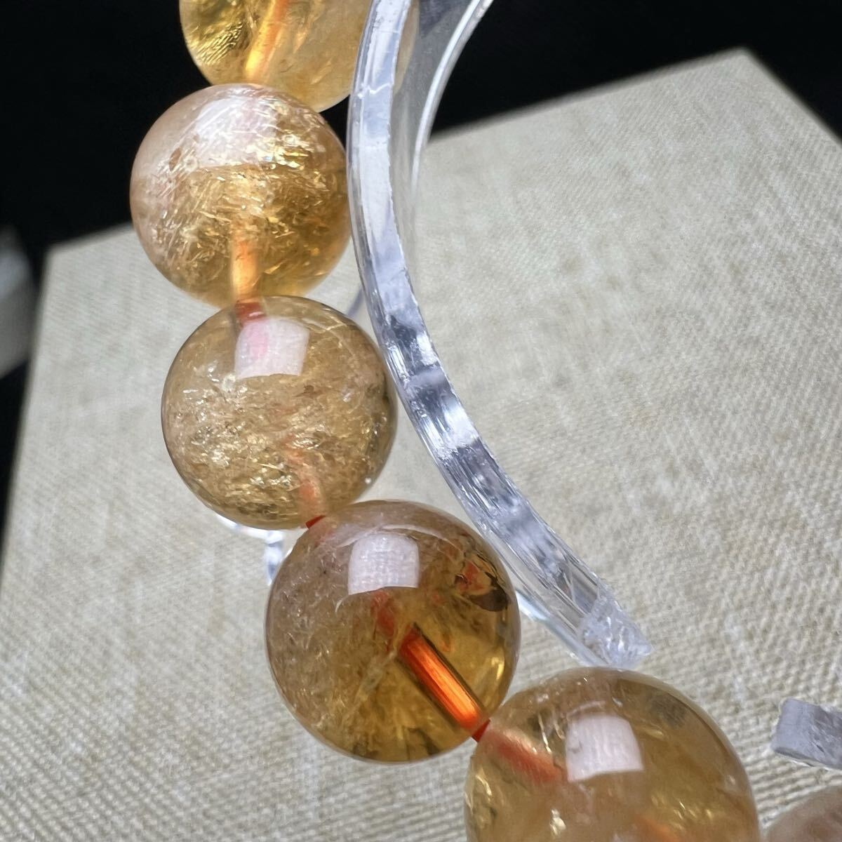【711094】キラキラ シトリンクォーツ 10mm ブレスレット 天然石 11月誕生石_画像8