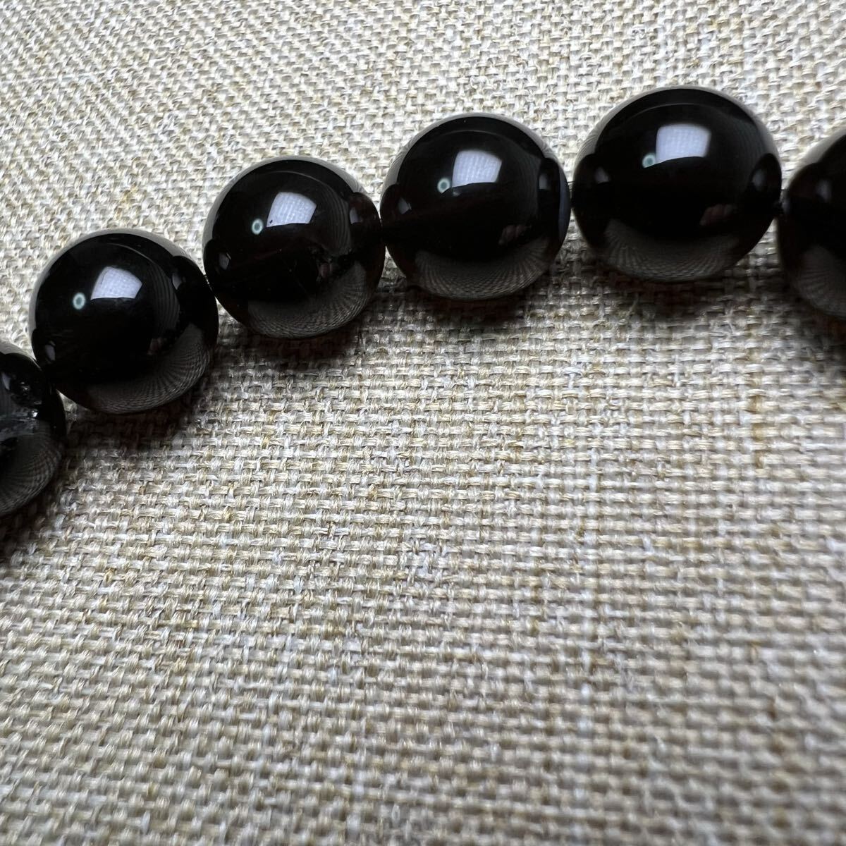 【711094】 5A モリオン 10mm ブレスレット 天然石 黒水晶 _画像4