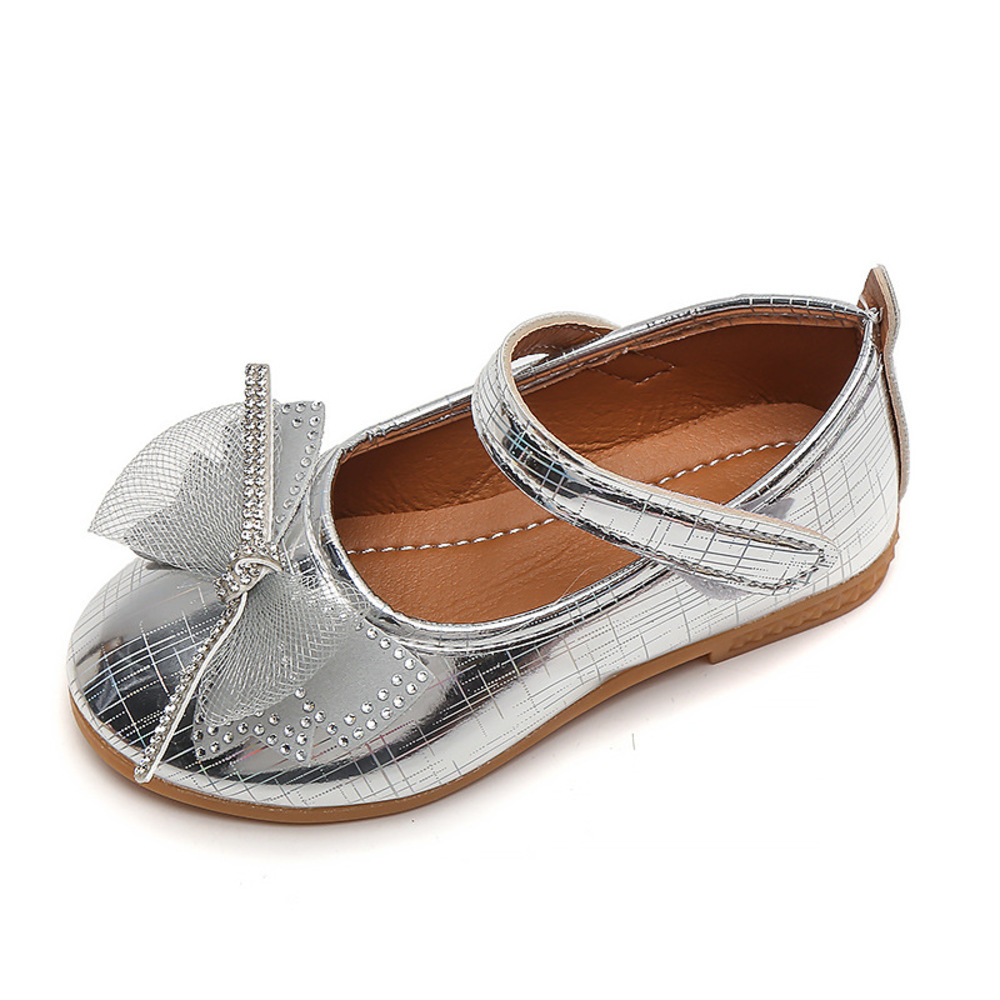 * серебряный * 25(15cm) * формальная обувь девочка pmyshnm1996 формальная обувь девочка формальный обувь платье обувь ребенок обувь 
