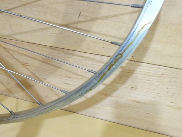 ▲アラヤ ランドナー用 ホイール前後セット 26×1-3/8 シマノ前後ラージハブ 回転抵抗あり サンツアー5段フリー付き 14-24T▲2980_画像9