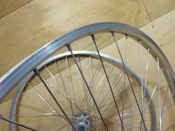 ▲アラヤ ランドナー用 ホイール前後セット 26×1-3/8 シマノ前後ラージハブ 回転抵抗あり サンツアー5段フリー付き 14-24T▲2980_画像8