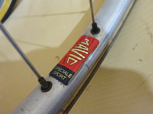 ▲MAVIC　ロード用　ホイール前後セット　700C　サンシン前後ハブ　回転正常　目立つ振れなし　サンツアー　６段フリー付き▲2980_画像8