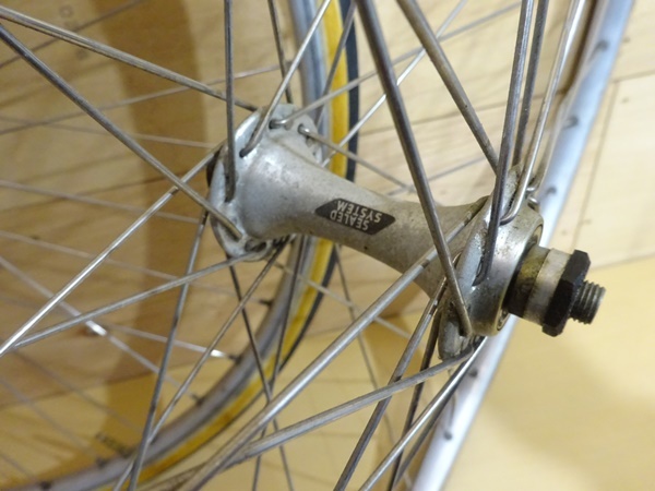 ▲MAVIC　ロード用　ホイール前後セット　700C　サンシン前後ハブ　回転正常　目立つ振れなし　サンツアー　６段フリー付き▲2980_画像7