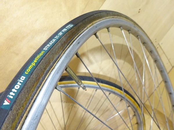 ▲MAVIC　ロード用　ホイール前後セット　700C　サンシン前後ハブ　回転正常　目立つ振れなし　サンツアー　６段フリー付き▲2980_画像9