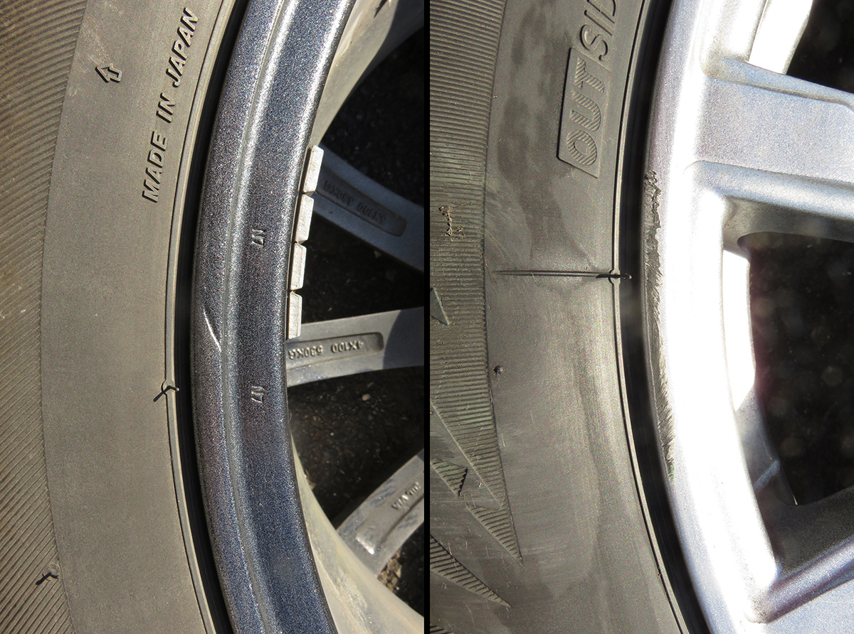 【中古】 フィット e：HEV BLIZZAK DM-Z3 １８５／６０Ｒ１６ ８６Ｑ アルミホイール：4穴タイプ・専用キャップボルト付き 4本セット_画像9