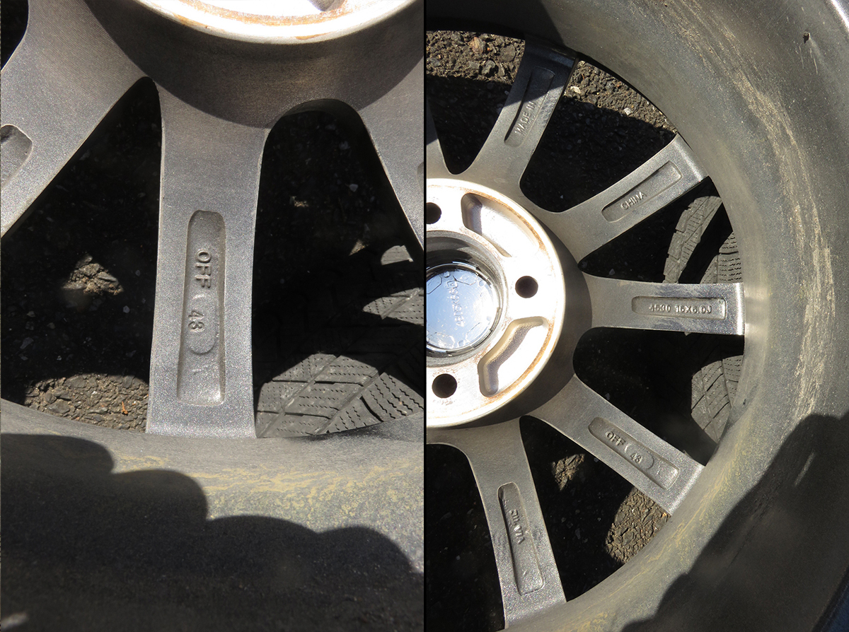 【中古】 フィット e：HEV BLIZZAK DM-Z3 １８５／６０Ｒ１６ ８６Ｑ アルミホイール：4穴タイプ・専用キャップボルト付き 4本セット_画像8