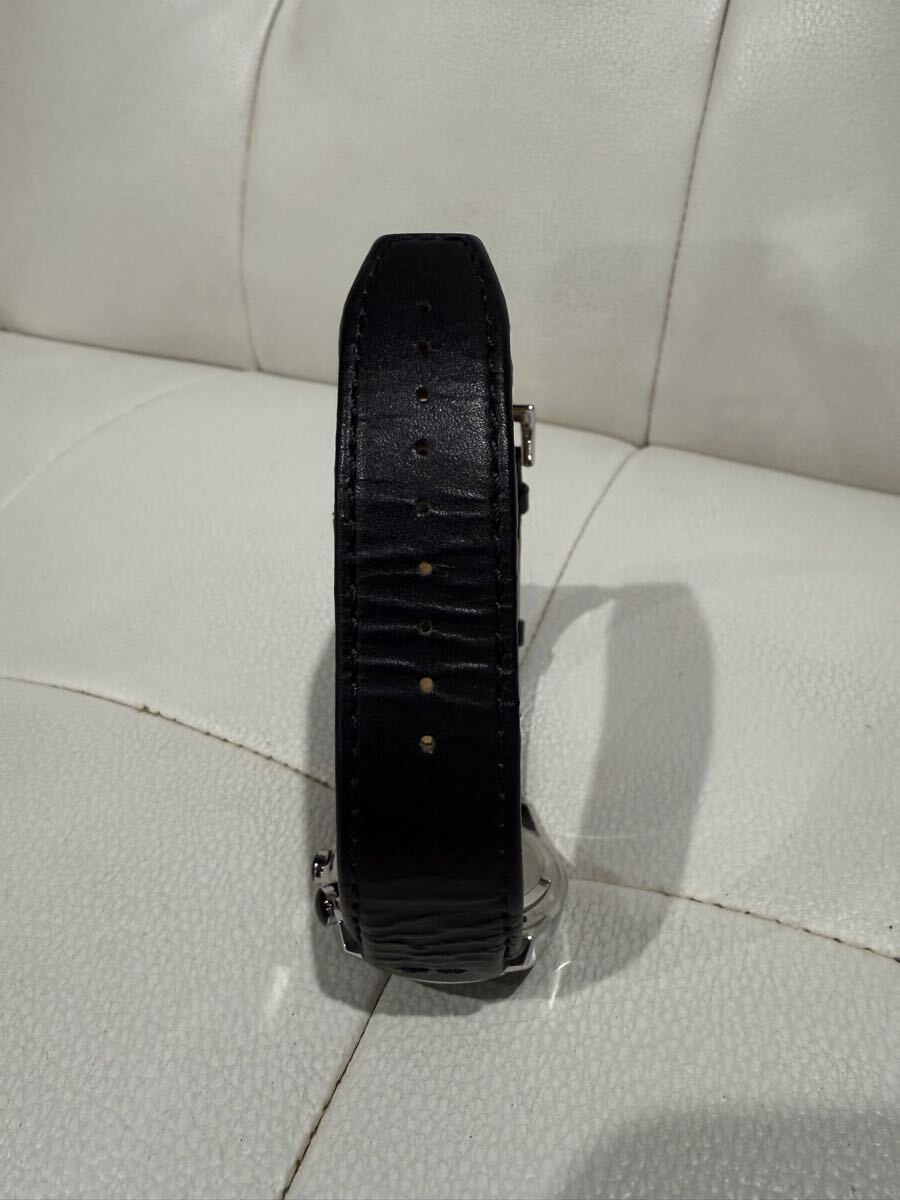 ドルチェ&ガッバーナ D&G 腕時計 サンドパイパー レザーベルト クォーツ 黒文字盤 クロノグラフ_画像8