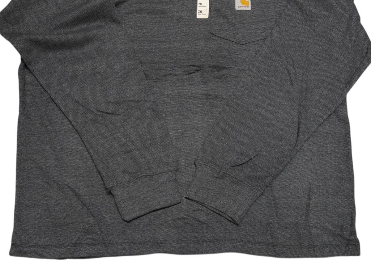 Carhartt (カーハート) ヘンリーネック ポケット サーマルカットソー 長袖Tシャツ TK4429 2XL チャコール メンズ/078_画像10