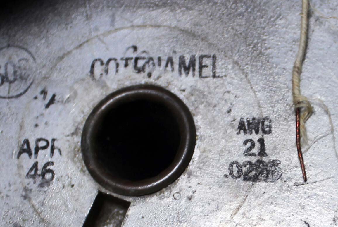 VITAGE配線材-奇跡 ベルデン COTENAMEL ビンテージ 1946年製 BELDEN AWG21 綿巻エナメル 1m切り売り_画像2