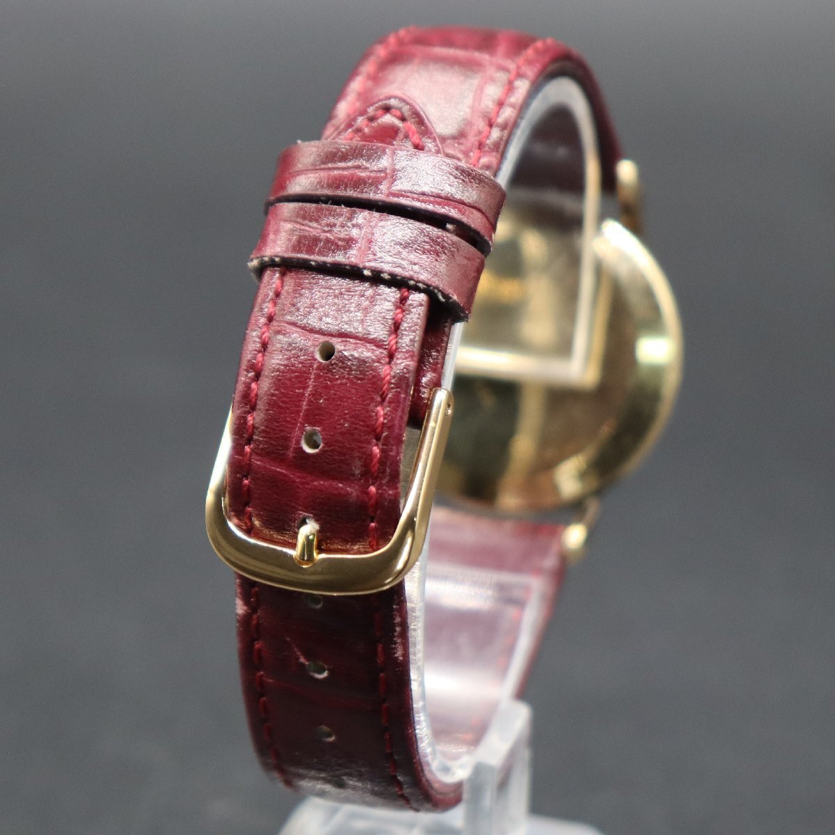 SEIKO SUPER セイコー スーパー 17石 手巻き ゴールドカラー 蛇Sマーク３針 ジャンク 1950年代 BAMBI社製ベルト アンティーク メンズ腕時計_画像5