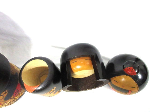 [5807-1| традиция прикладное искусство ] произведение kokeshi 4 пункт . суммировать высота видеть . один Хара 1 пункт *. приятный 2 пункт *.. Kiyoshi способ 1 пункт! retro . редкий один товар!