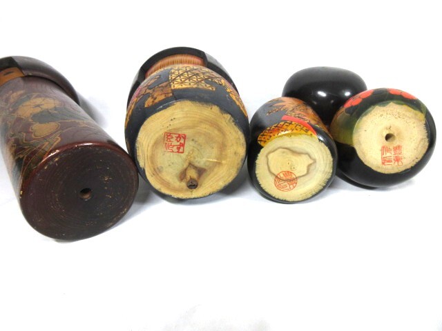 [5807-1| традиция прикладное искусство ] произведение kokeshi 4 пункт . суммировать высота видеть . один Хара 1 пункт *. приятный 2 пункт *.. Kiyoshi способ 1 пункт! retro . редкий один товар!