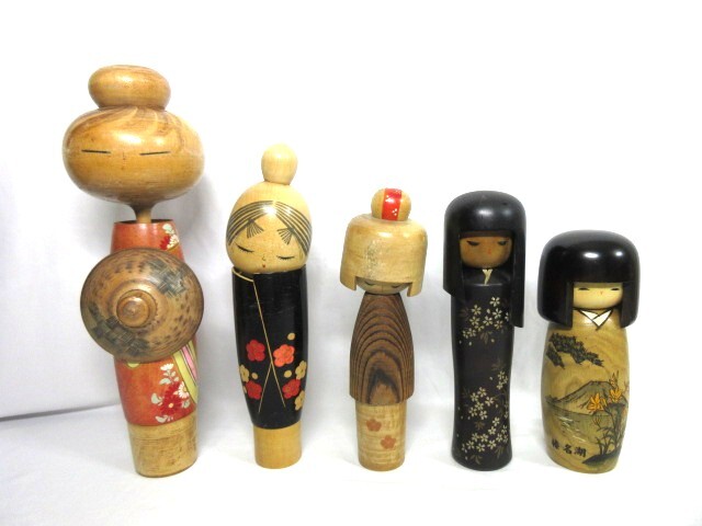 [5807-3| традиция прикладное искусство ] произведение kokeshi. гора итого 12 пункт . Saburou *..* средний река .. и т.п.! retro . редкий один товар!