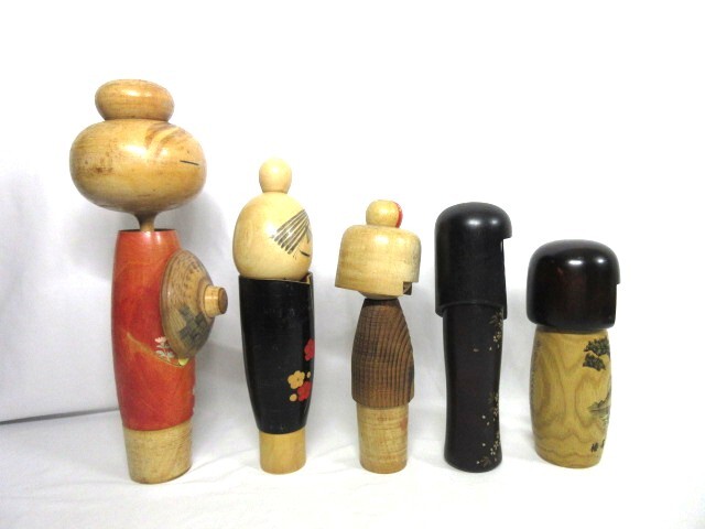 [5807-3| традиция прикладное искусство ] произведение kokeshi. гора итого 12 пункт . Saburou *..* средний река .. и т.п.! retro . редкий один товар!