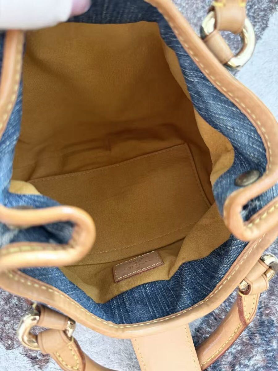 美品 ルイヴィトン Louis Vuitton プリ―ティ ハンドバッグ モノグラム デニム _画像8