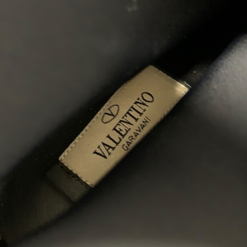 ヴァレンティノ VALENTINO ブーツ ショートブーツ 靴 シューズ ファブリック ブラック ホワイト 黒 ソックスブーツ ロゴプリント_画像7